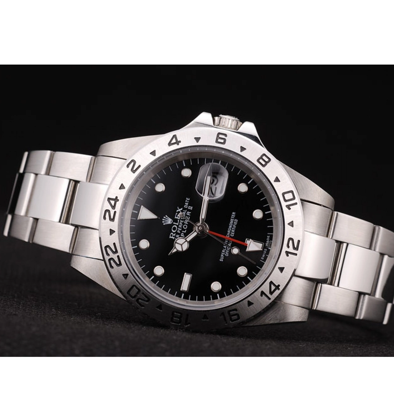 Best AAA Replica Sites Steel Stainless Bezel Dial Black Explorer Rolex 0817